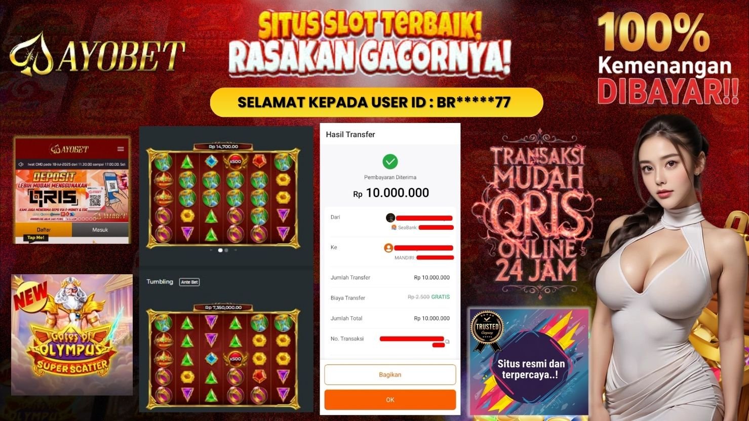 AYOBET JACKPOT SLOT GATES OF OLYMPUS SUPER SCATTER